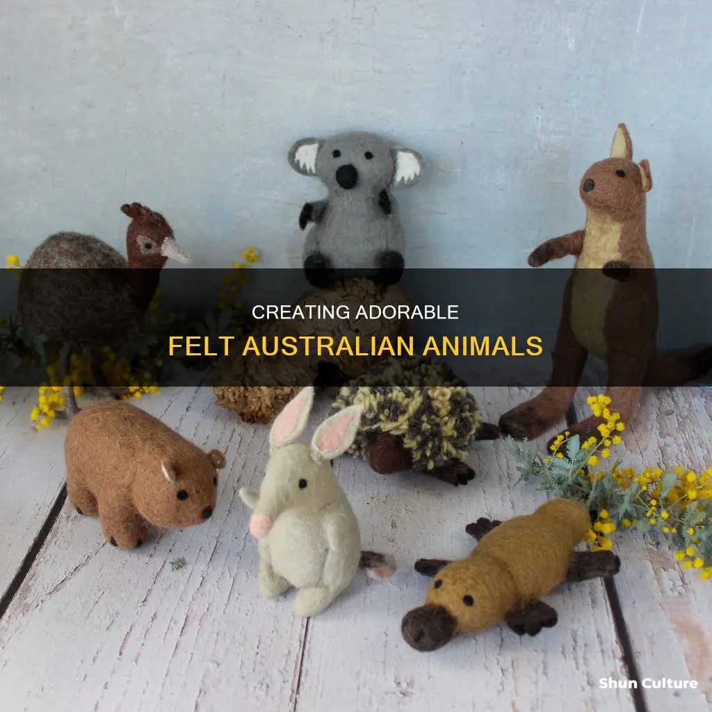 how to make felt australian animals