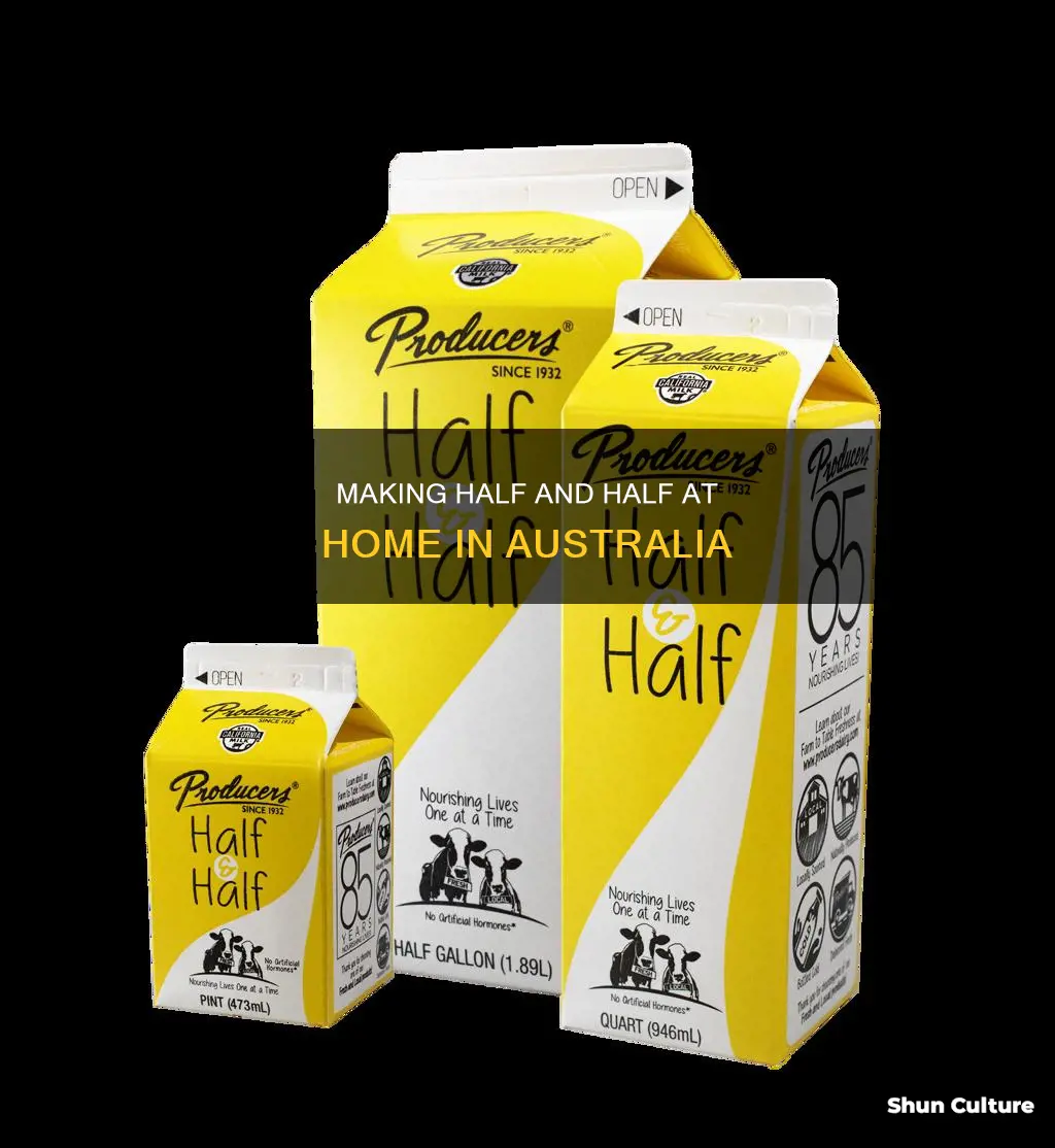 how to make half and half australia