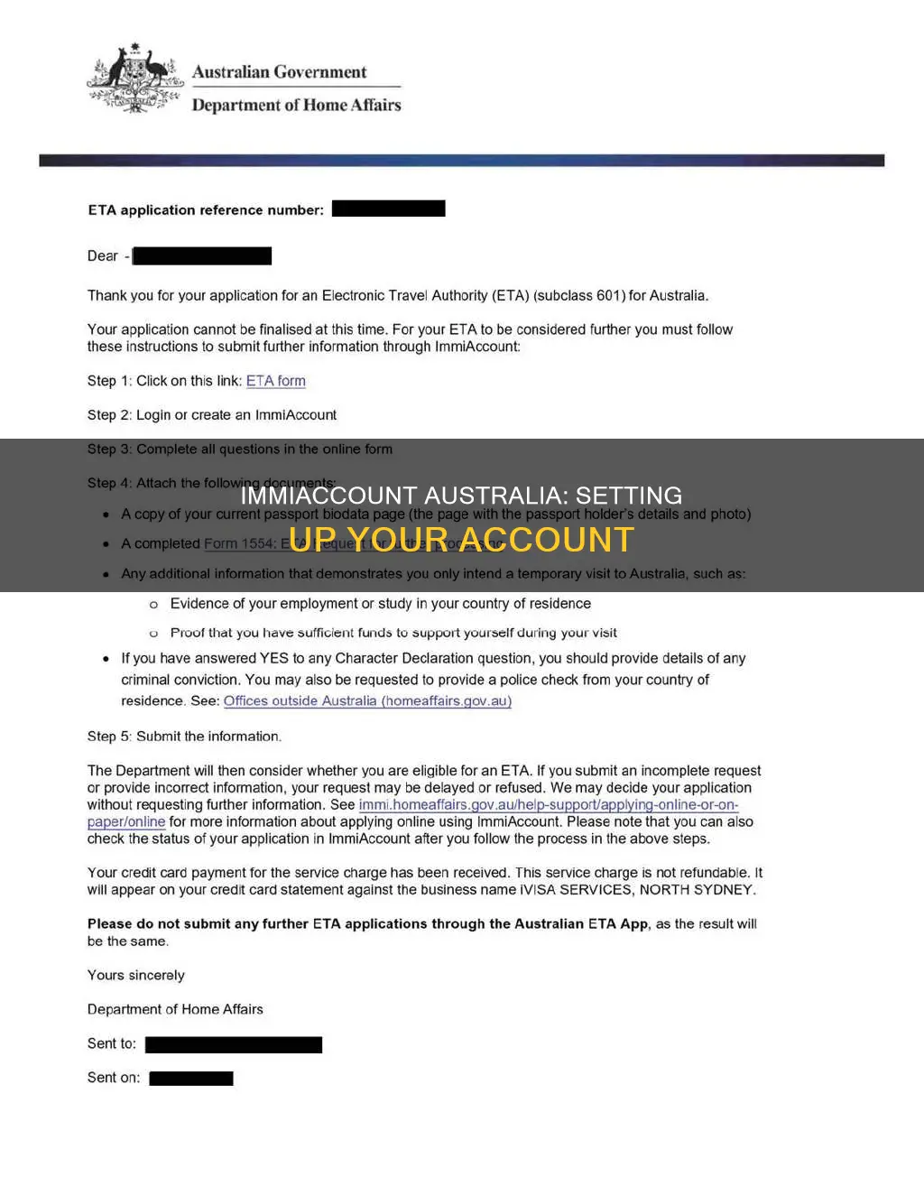 how to make immiaccount australia