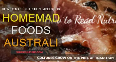 Creating Nutrition Labels for Homemade Foods in Australia