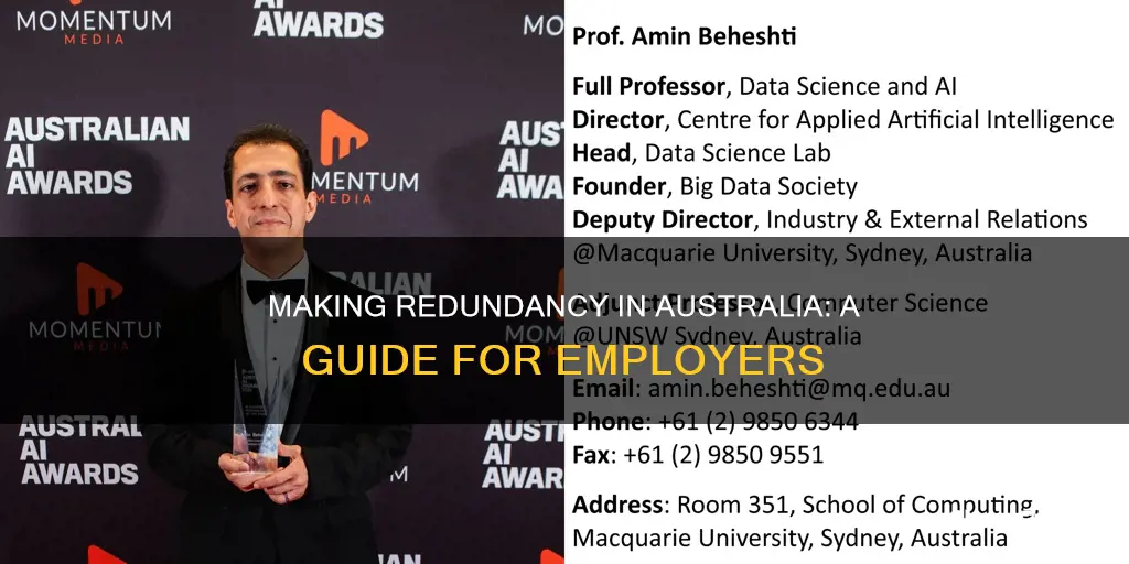 how to make someone redundant in australia