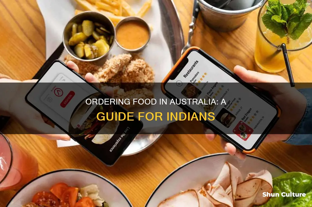 how to order food in australia from india