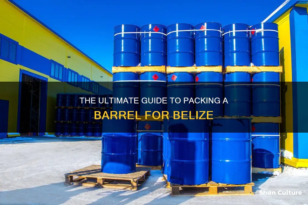 how to pack a barrel to belize