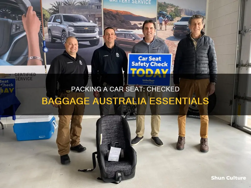 how to pack a car seat for checked baggage australia