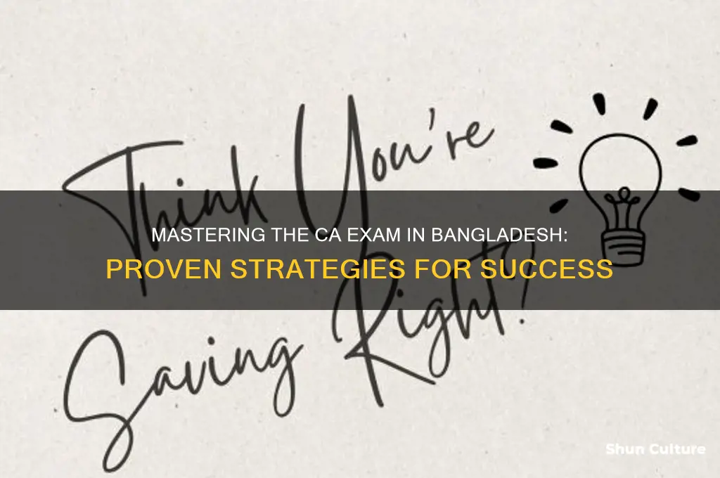 how to pass ca exam in bangladesh