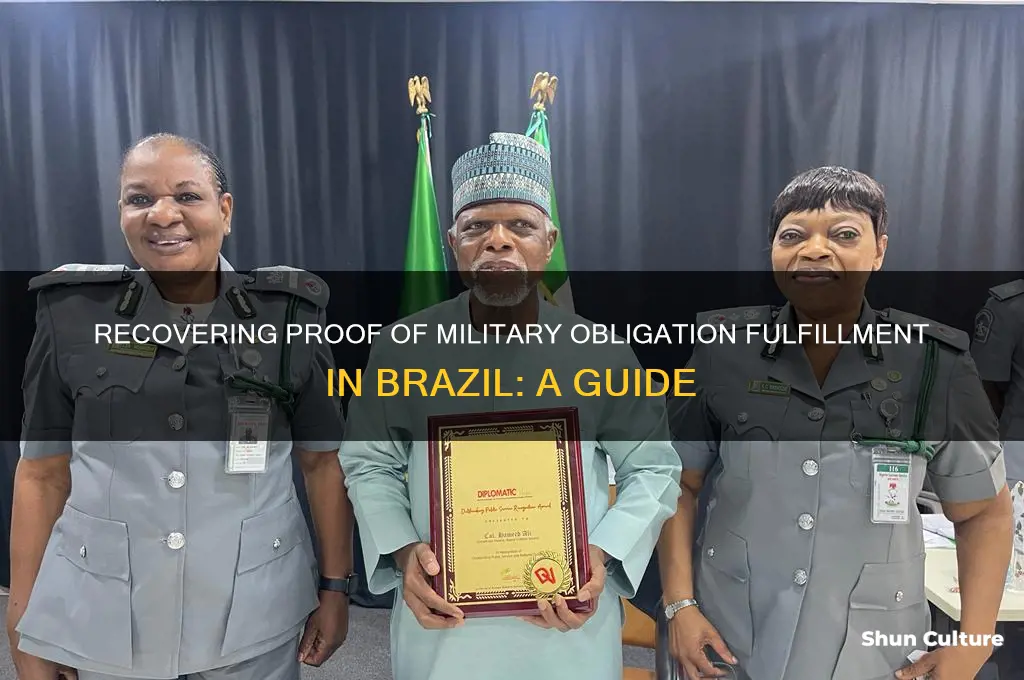 how to recover proof of fulfillment military obligation brazil