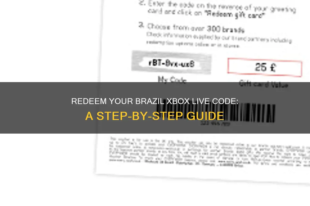 how to redeem brazil xbox live code