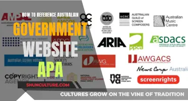 Australian Government Website Referencing: APA Style Guide
