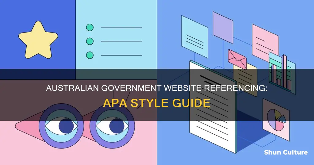how to reference australian government website apa
