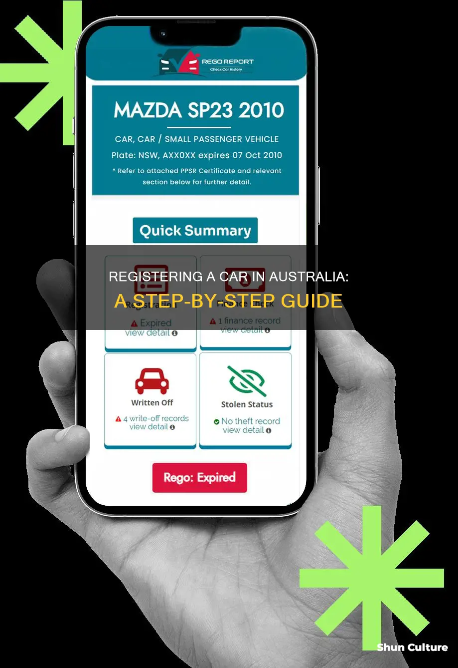 how to register a car in australia