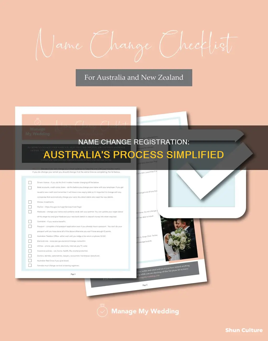 how to register a name change in australia