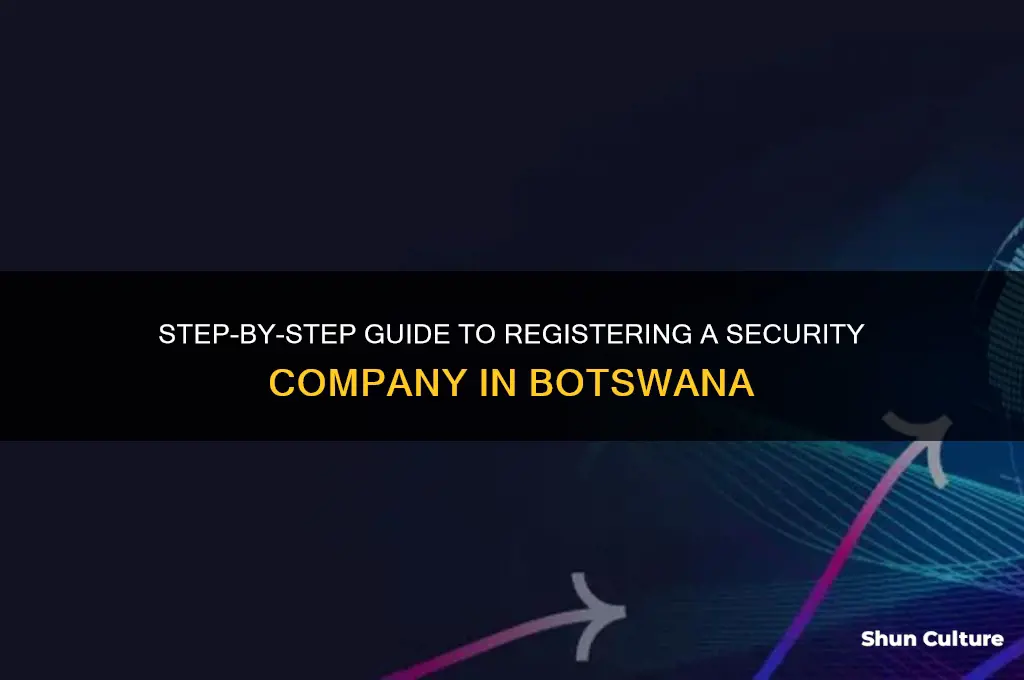 how to register a security company in botswana