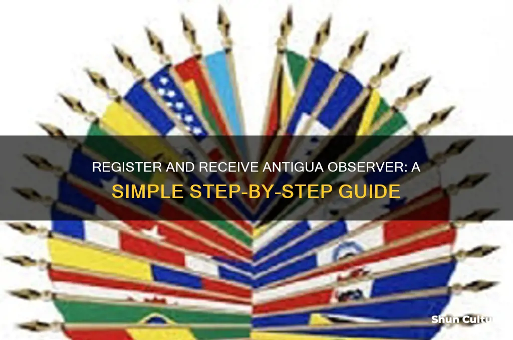 how to register and receive antigua observer
