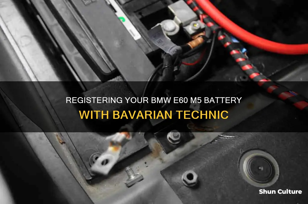 how to register battery bmw e60 m5 with bavarian technic