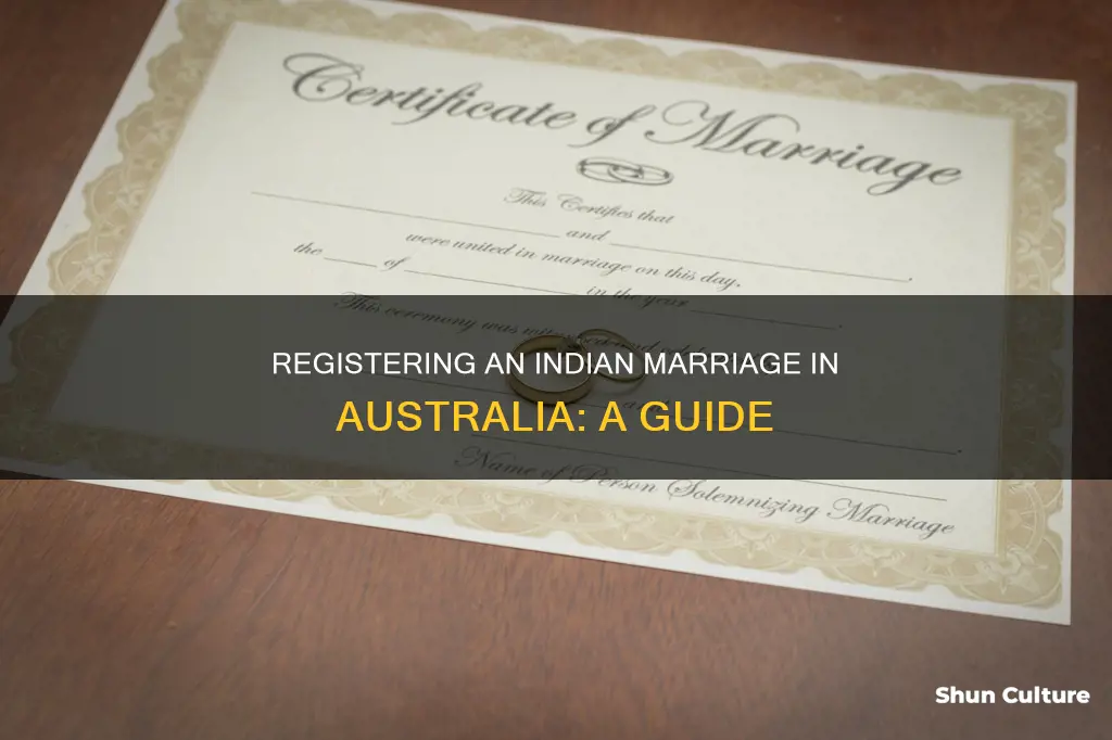 how to register indian marriage in australia