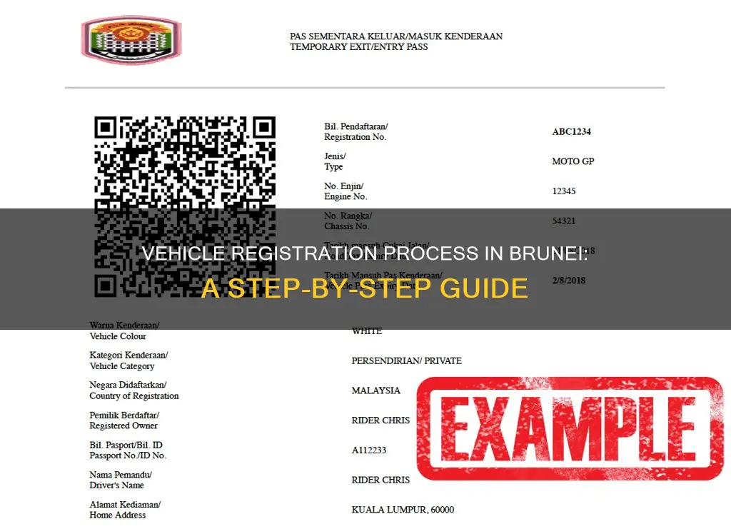 how to register vehicle pass brunei