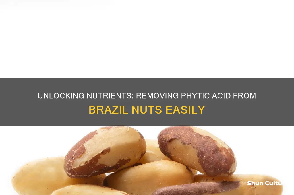 how to remove phytic acid from brazil nuts