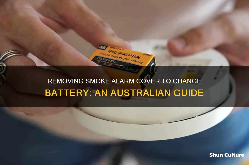 how to remove smoke alarm cover to change battery australia