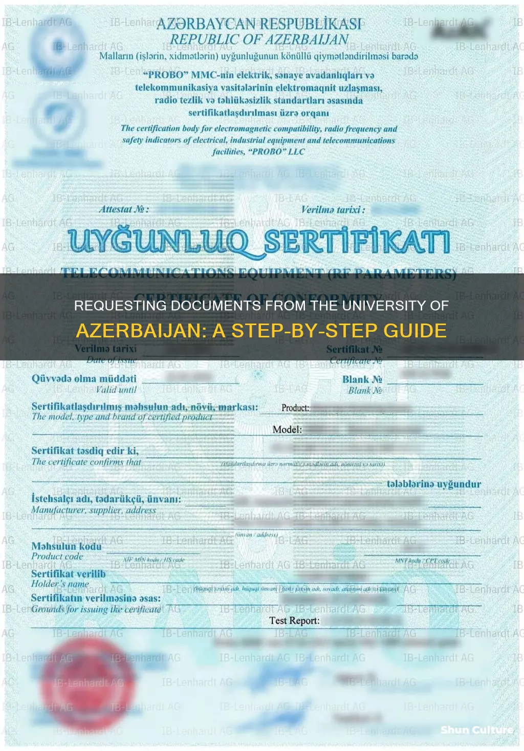 how to request documents from univercity of azerbaijan