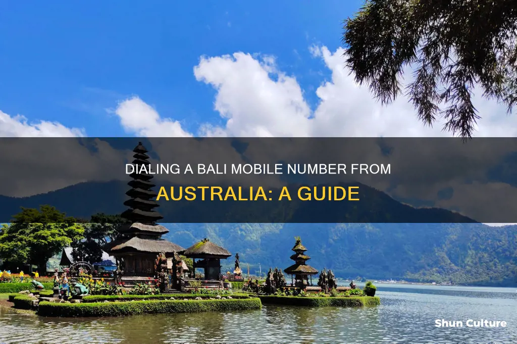 how to ring bali mobile number from australia