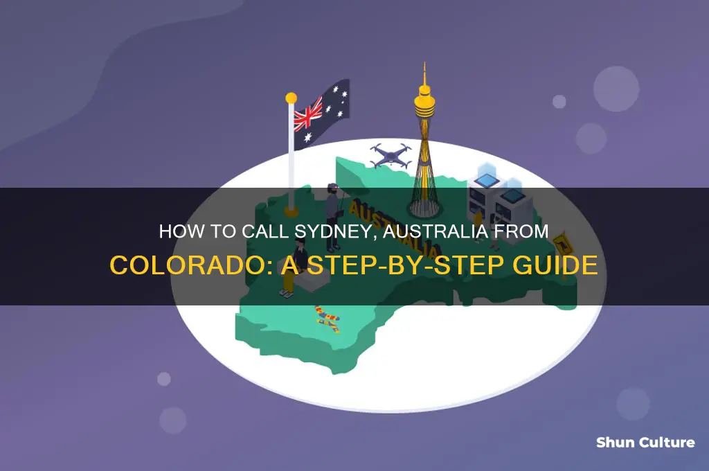 how to ring sydney australia from colorado