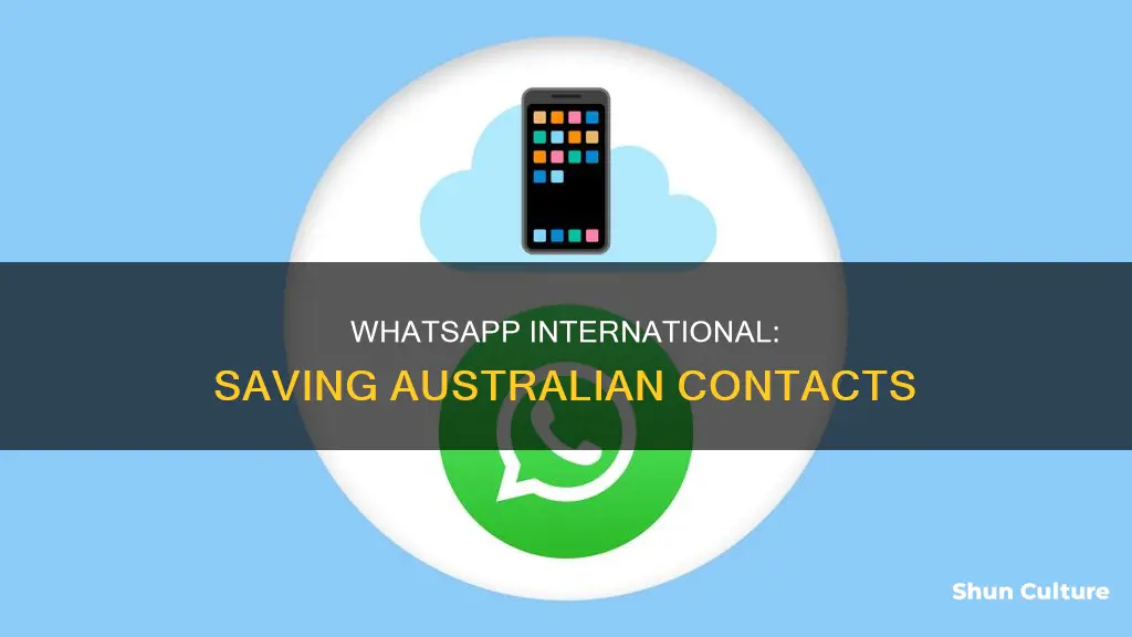 how to save australia number in whatsapp