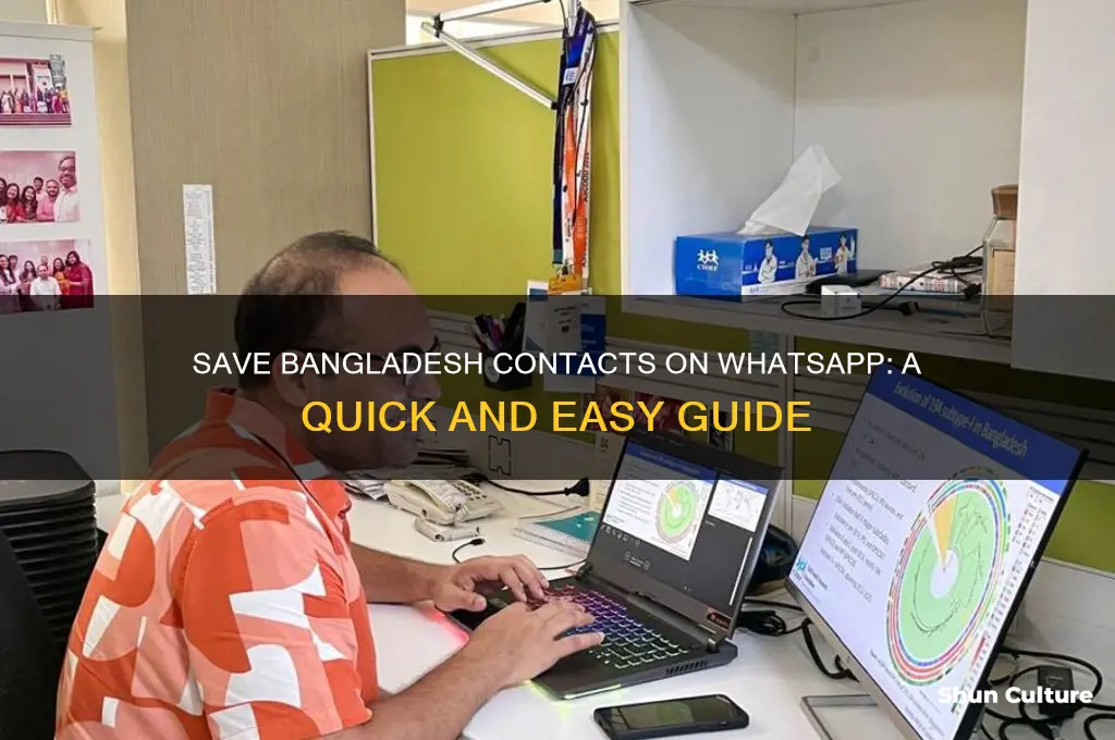 how to save bangladesh number on whatsapp