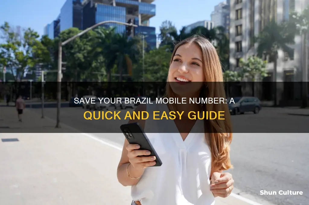 how to save brazil mobile number