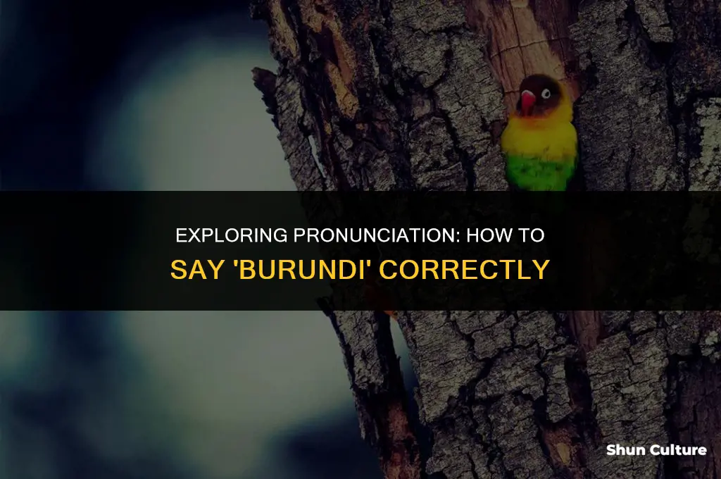 how to say burundi