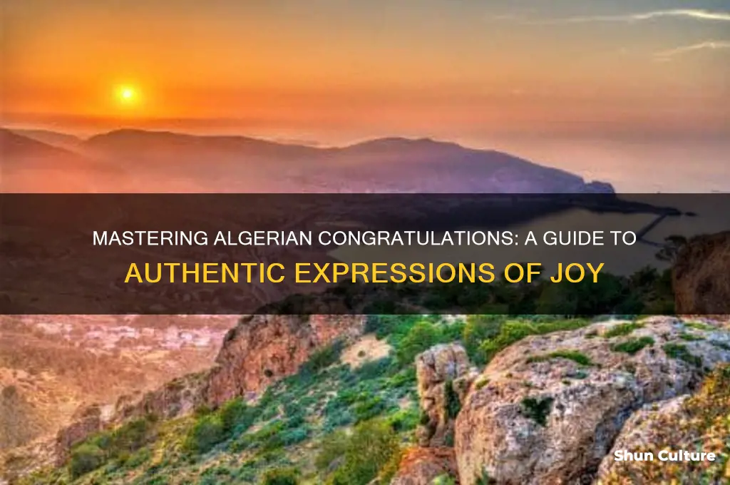 how to say congratulations in algerian