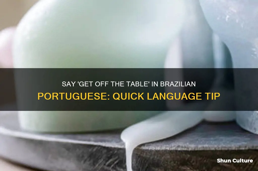how to say get off the table in brazil port