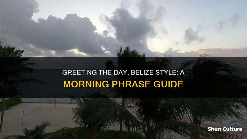 how to say good morning in belize