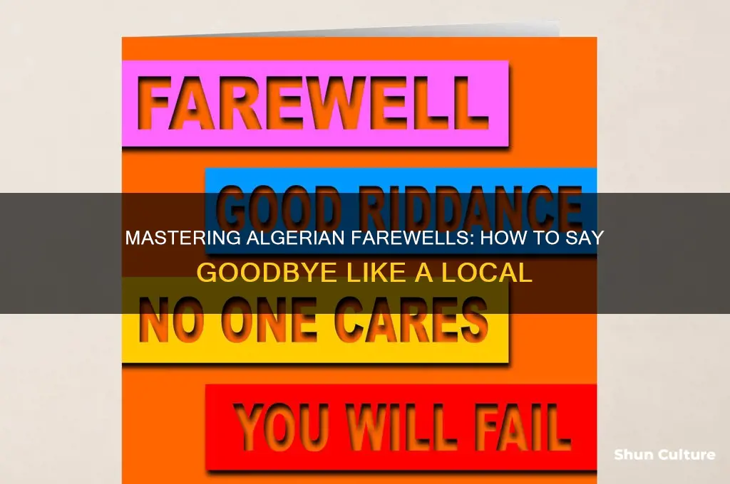 how to say goodbye in algerian