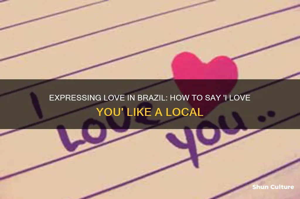 how to say I love you in brazil