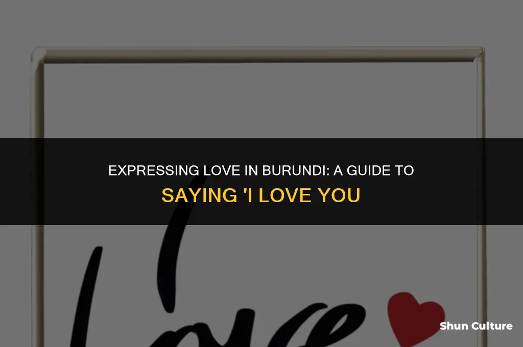 how to say I love you in burundi language