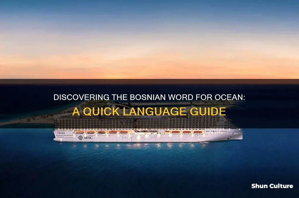 how to say ocean in bosnian