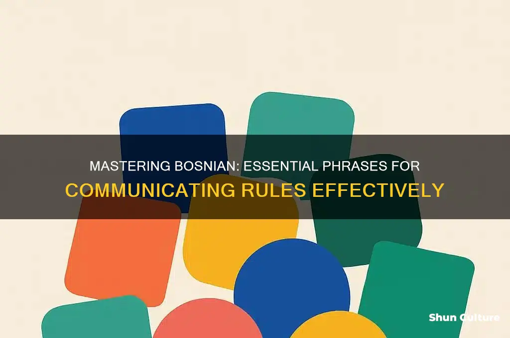 how to say rules in bosnian