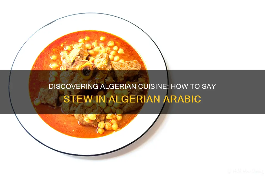 how to say stew in algerian