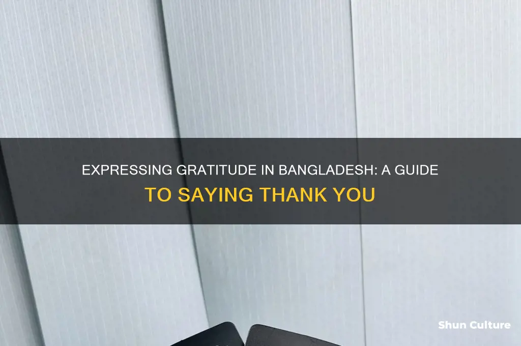 how to say thank you in bangladesh