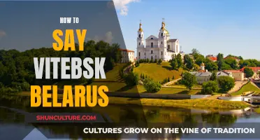 Pronouncing 'Vitebsk' in Belarus: A Guide to Getting it Right