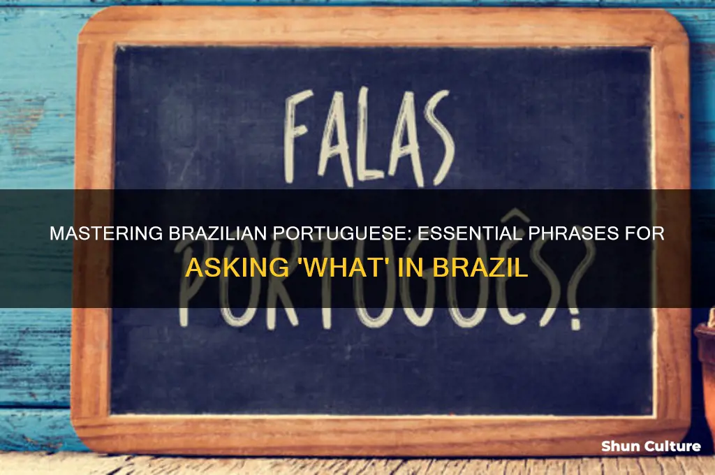 how to say what in brazil