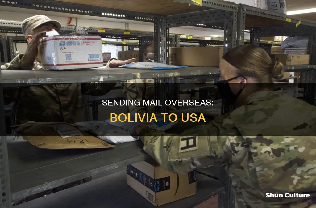 how to send a letter from bolivia to usa