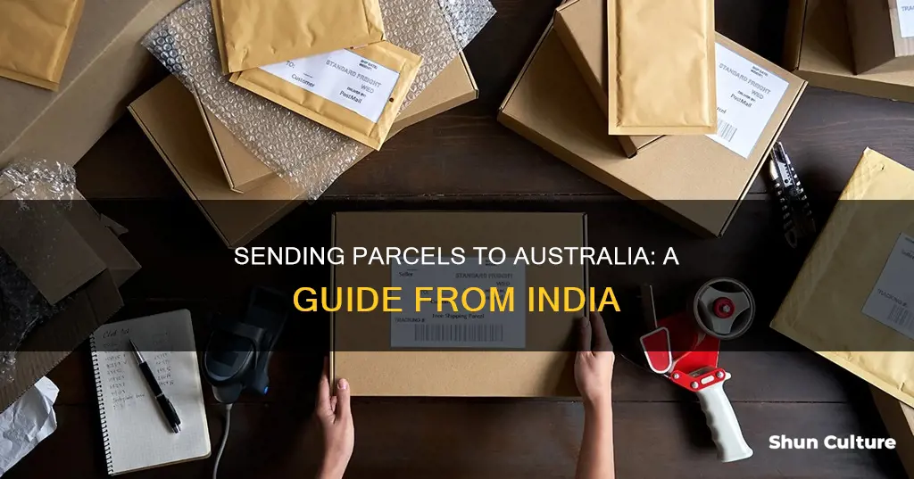 how to send a parcel to australia from india