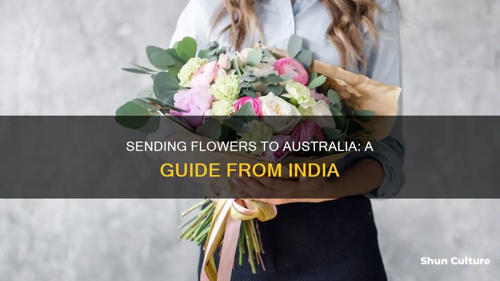 how to send flowers to australia from india