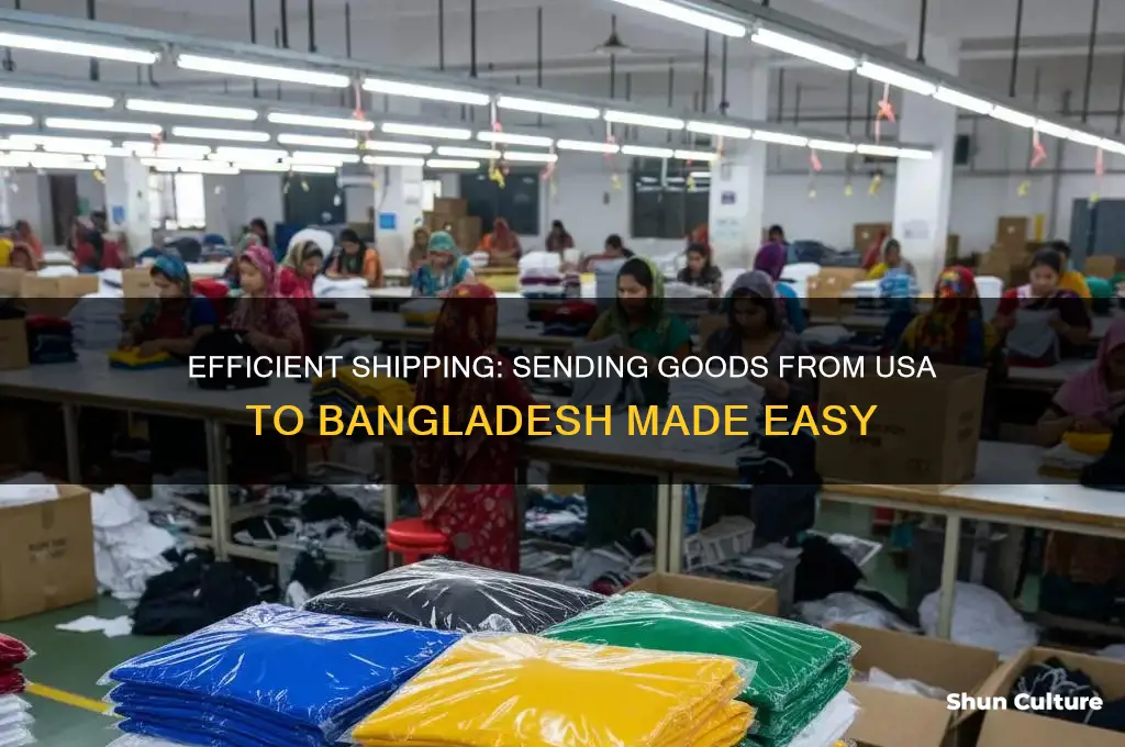 how to send goods from usa to bangladesh