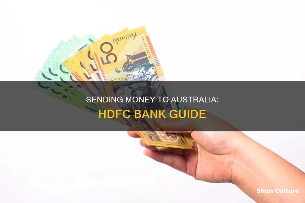 how to send money to australia from india hdfc bank
