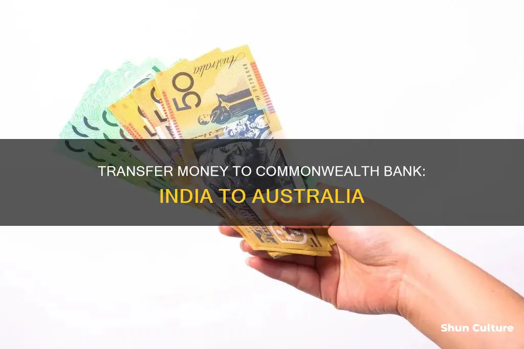 how to send money to commonwealth bank australia from india