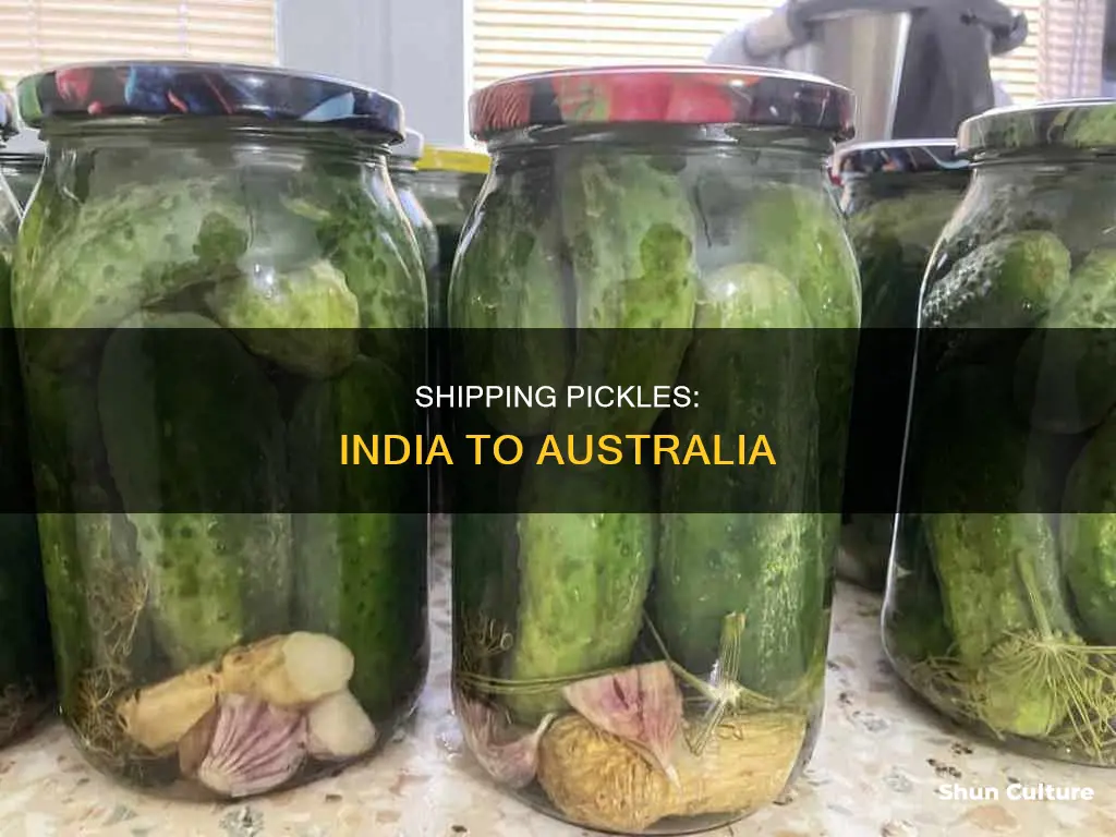 how to send pickles from india to australia