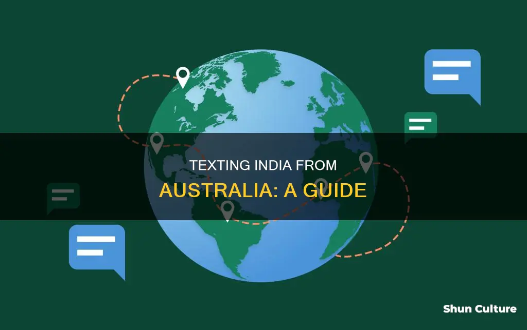how to send text message to india from australia