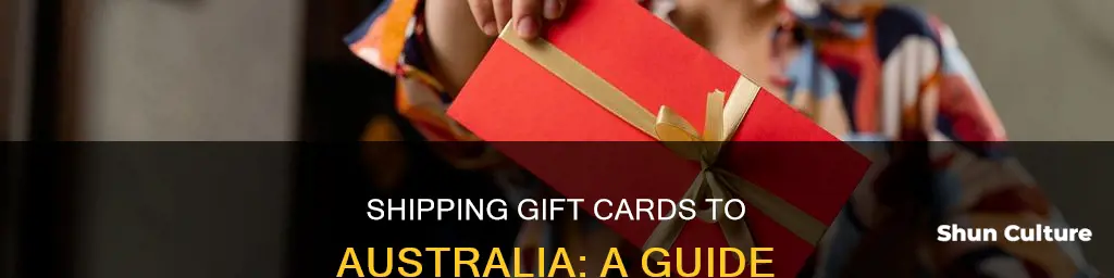 how to ship gift cards to australia